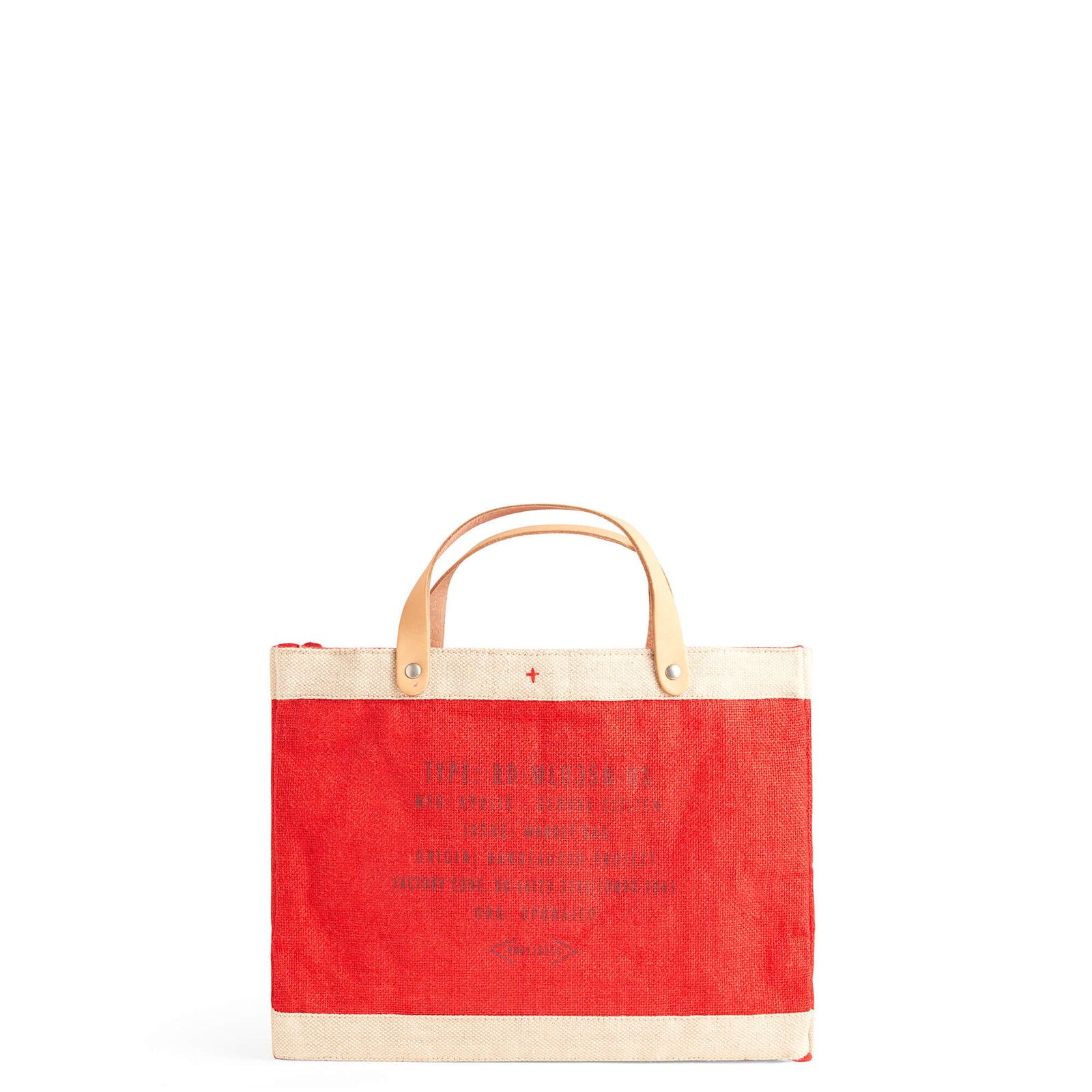 Customized Petite Market Bag in Red - Wholesale